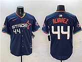 Men's Houston Astros #44 Yordan Alvarez Navy 2025 City Connect With Texas Patch Limited Stitched Jersey,baseball caps,new era cap wholesale,wholesale hats